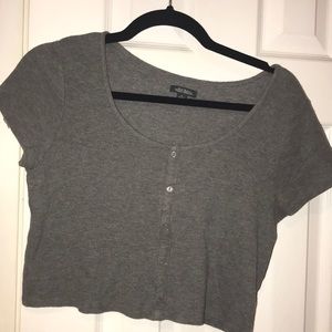 Dark gray crop top